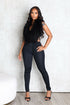 Fur Kissed Backless Jumpsuit
